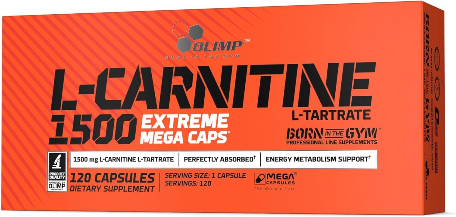 Olimp L-Carnitine 1500 Extreme Mega Caps by Olimp Born in the Gym